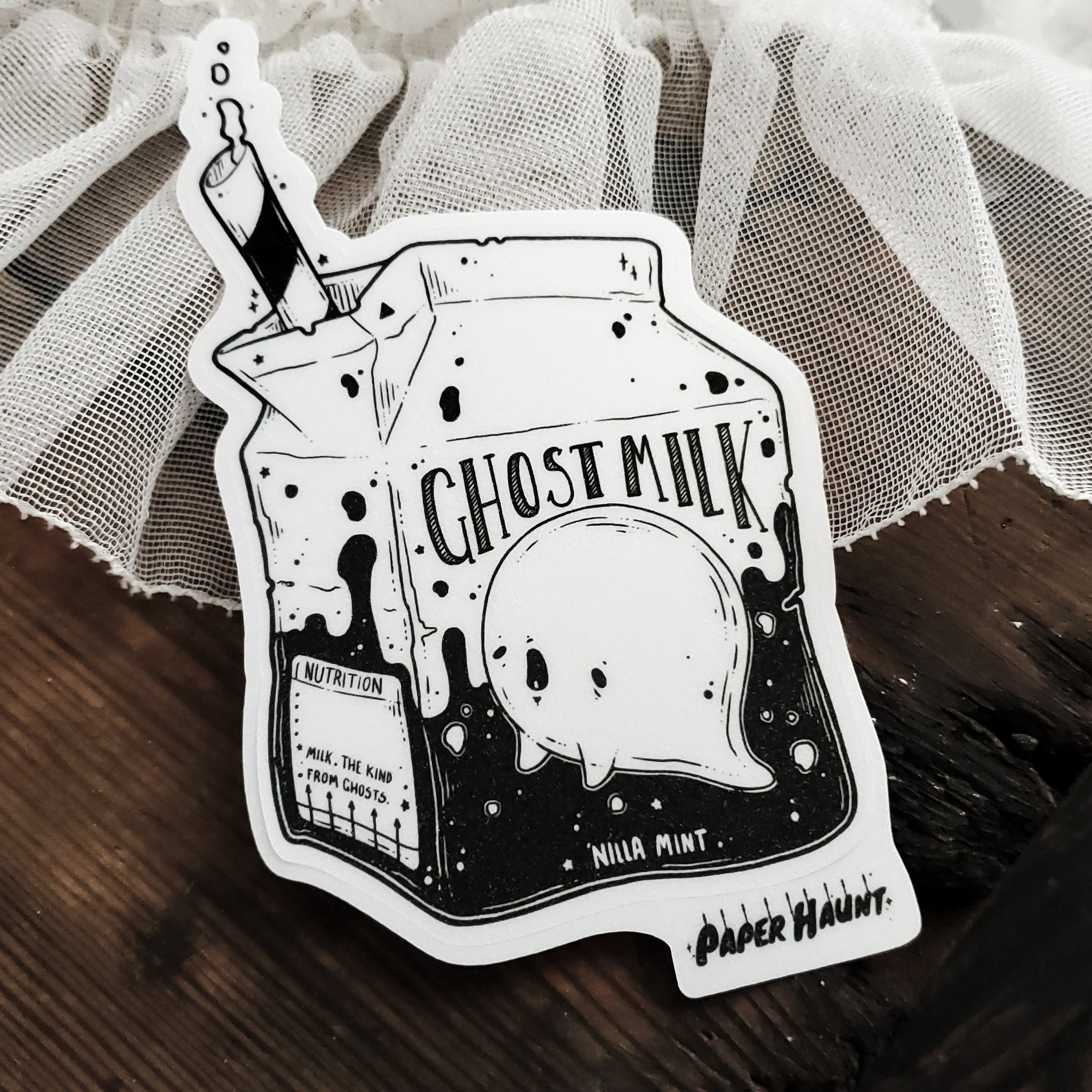 Ghost Milk Sticker