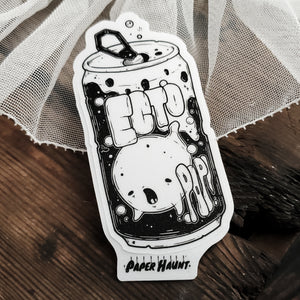 Ecto Pop Ghost Soda Can Sticker