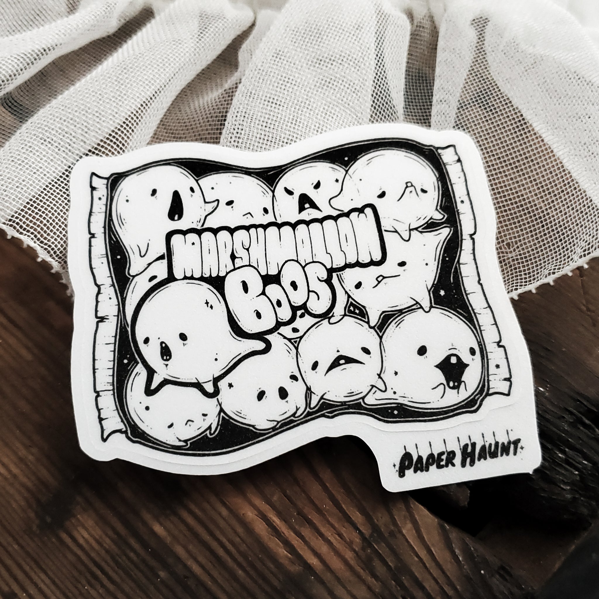 Marshmallow Boos Ghost Sticker