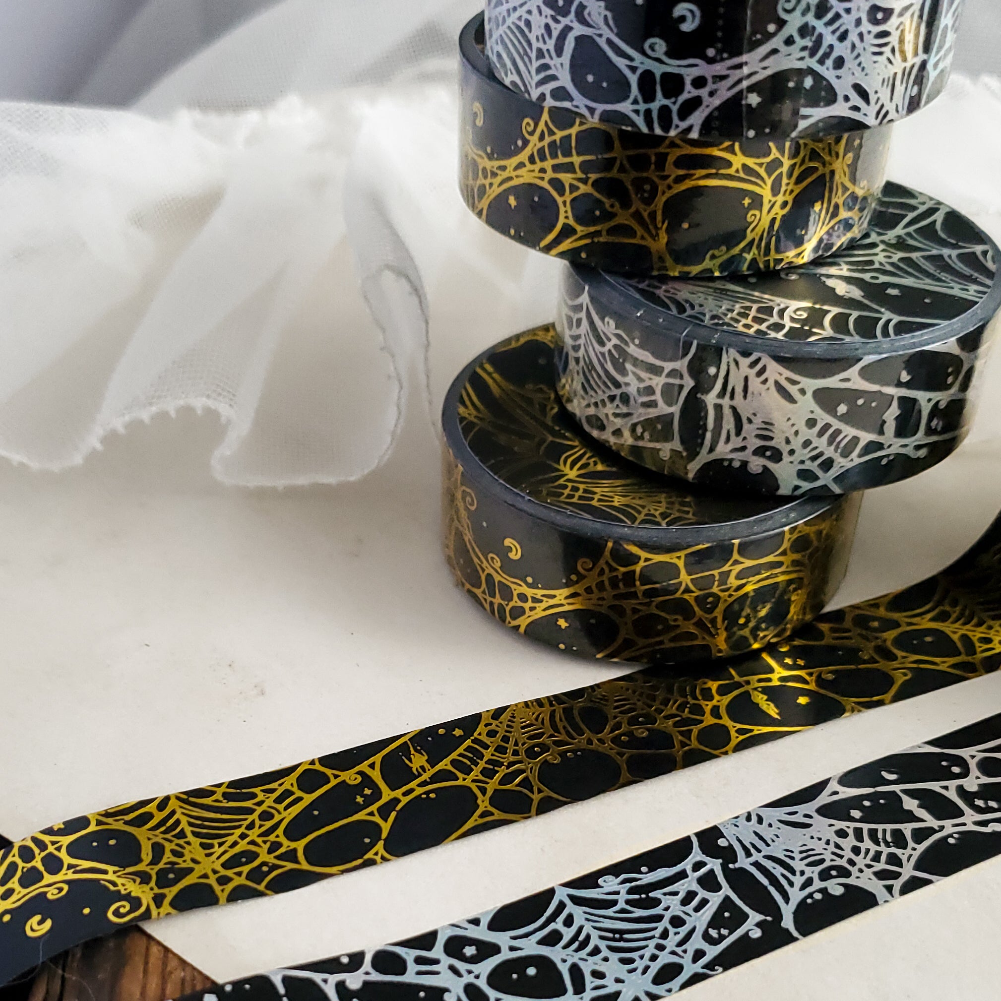 Holo Foil Spider Web WASHI tape