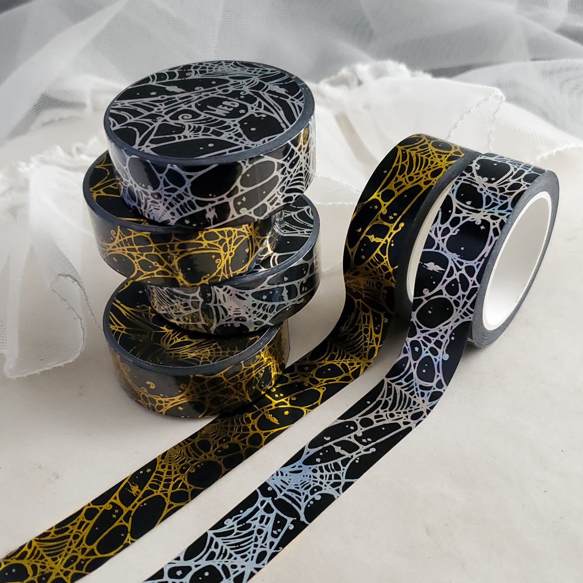 Gold Foil Spider Web WASHI tape