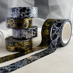 Gold Foil Spider Web WASHI tape