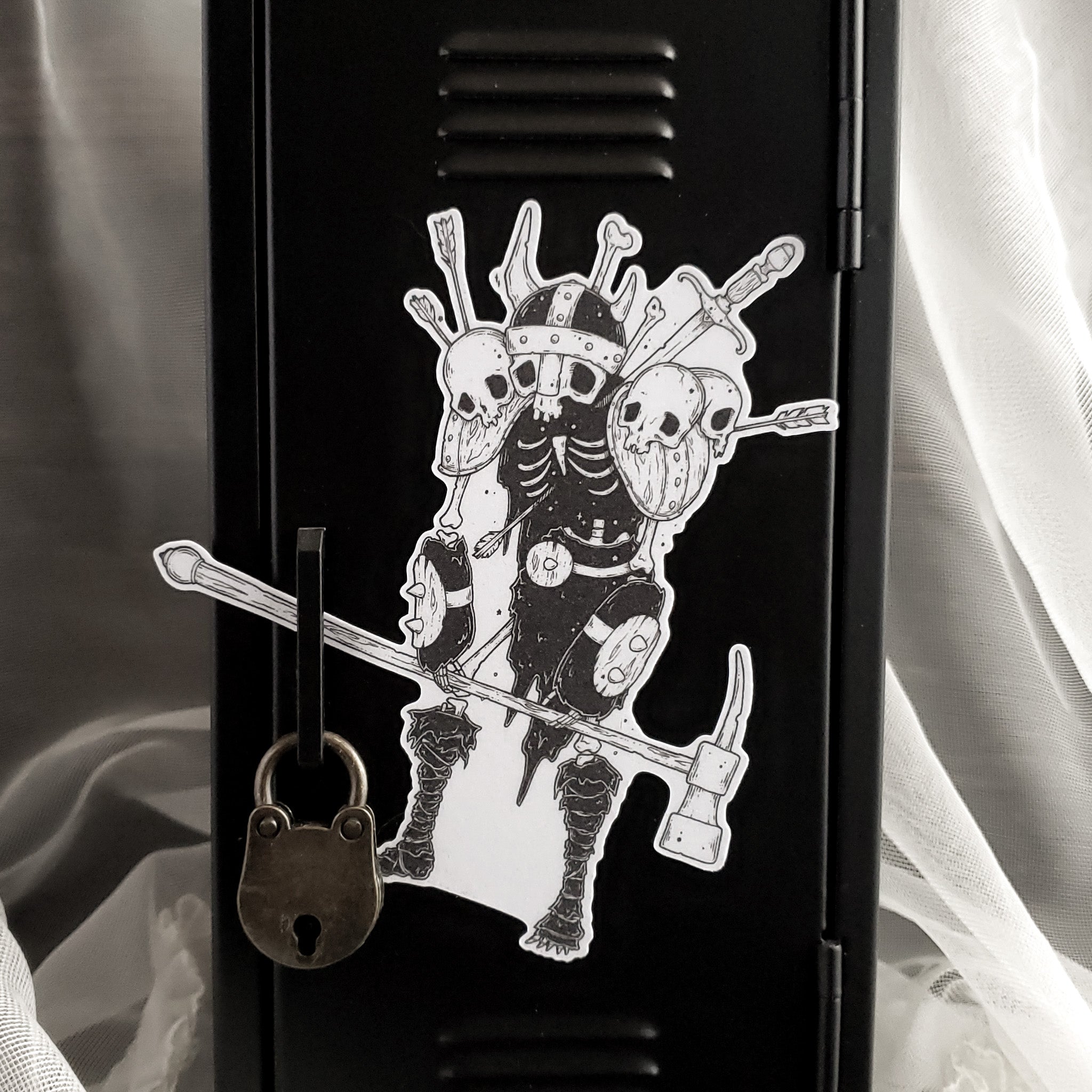Berserker Undead Skeleton Magnet – Paper Haunt / White Stag Art