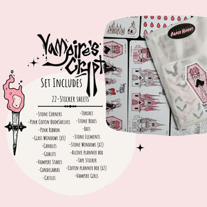 Vampire's Crypt Planner STICKER Sheet Collection Bundle