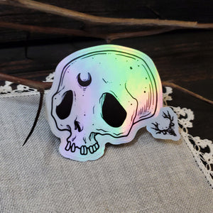Skull Holo Sticker