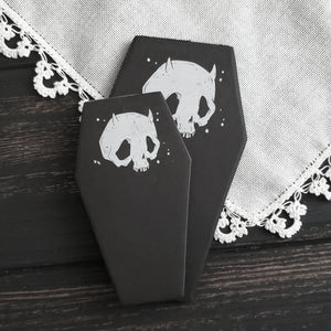 Black Coffin Devil skull memo Notepad