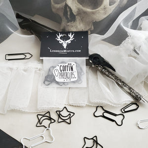 Coffin paperclips- Black and White