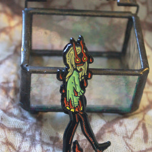 The Ember Witch Enamel pin -Lowbrow misfits White Stag Art