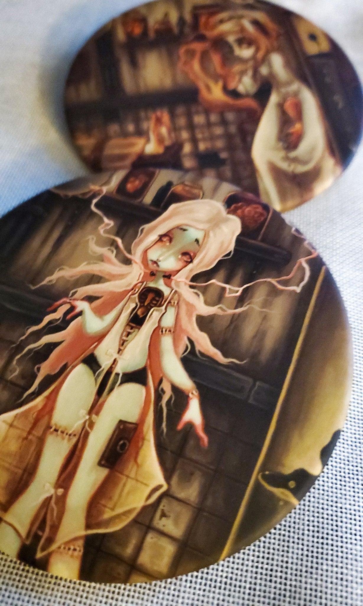 Reanimator and Reanimated large Pin Buttons - frankenstein