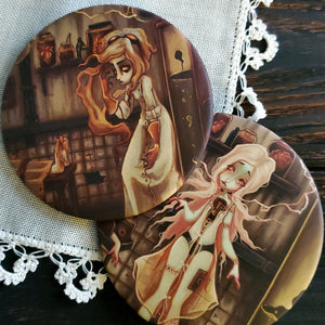 Reanimator and Reanimated large Pin Buttons - frankenstein