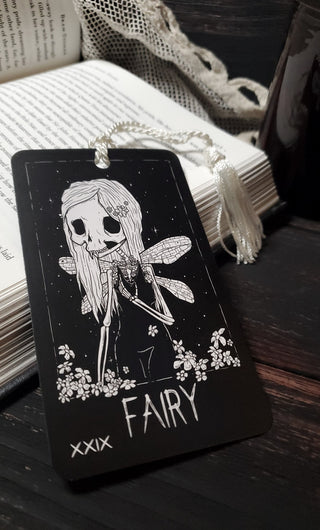 The Fairy Oracle Card Bookmark, Skeleton Fairy - Lowbrow Misfits / White Stag Art