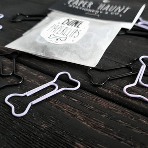 Purple and black Bone paperclips